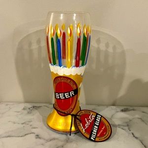 Lolita Pilsner Collection Birthday Beer Glass
22 oz Hand Painted New /no box
